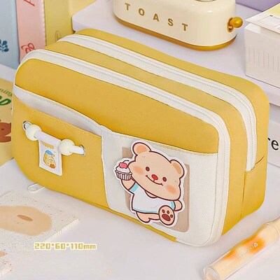 Cute Cheese Pencil Case with High Appearance Quality Small S