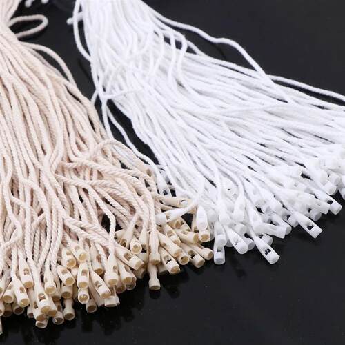 100PCS /lot Plastic Tag Black Hang Tag Polyester Rope