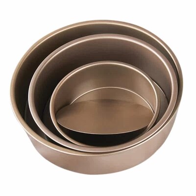 Hot 3Pcs Cake Mould Pastry Cake Aluminum Alloy Round