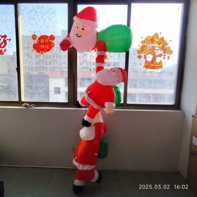 Two meter three Santa Claus inflatable ornaments圣诞老人充气
