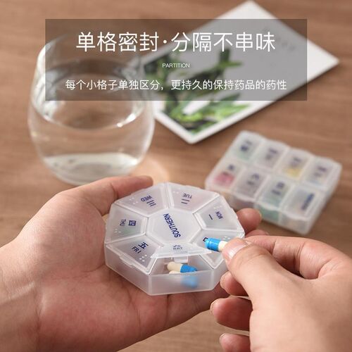 Pill Box Holder Weekly Medicine Storage Organizer Container