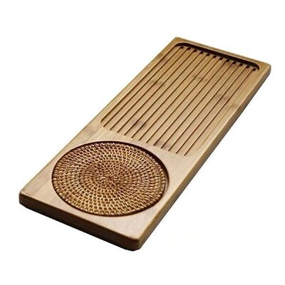 1pcs Wooden Tea Tray Serving Tray Gongfu Tea Table Box With