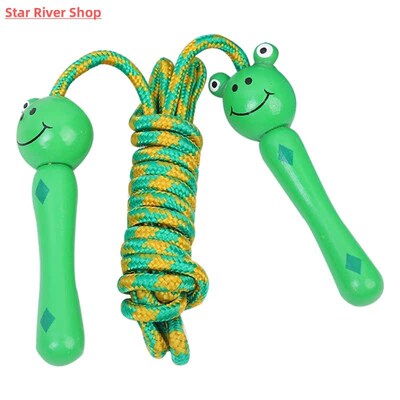 Kids Jump Rope Adjustable Cotton Braided Skipping Rope with