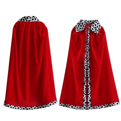 Halloween Adult King Red Cloak Costume Kids King Prince Robe