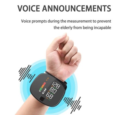 Wrist Type Blood Pressure Monitor LED Display Fast Measureme