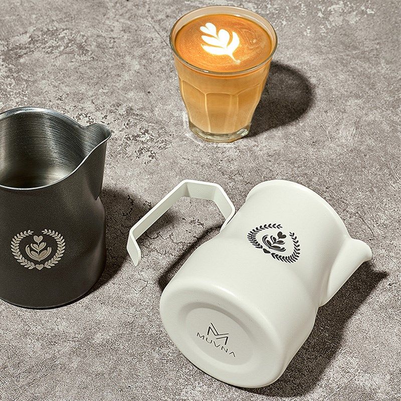 MUVNA慕威纳意式咖啡打奶杯拉花杯304不锈钢奶泡拉花缸350/450ml,餐饮具,拉花缸/拉花杯/打奶缸,淘宝优惠券,粉丝福利购,淘宝优惠卷