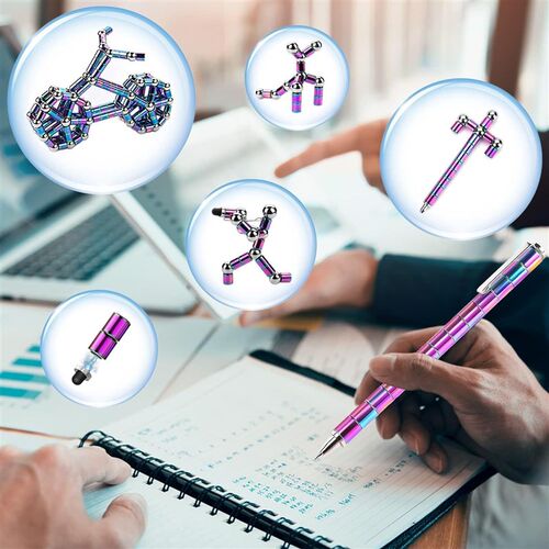 Magnetic Metal Fidget Pen Toys Multifunctional Gift Deformab