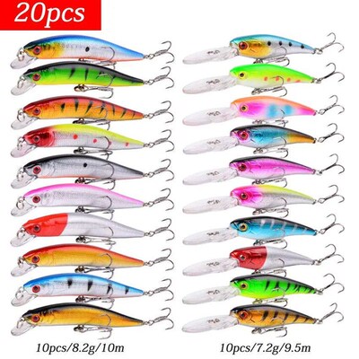 Mixed Fishing Lure Kits Crankbait Minnow Popper Lure Bass Ba