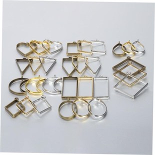 10pcs UV Epoxy Resin Mold Metal Geometric Frame Tools Heart