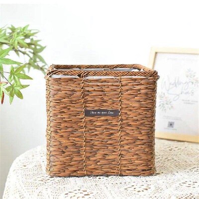 Straw Wicker Woven Planter Basket Handmade Flower Pot