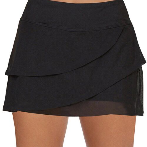 2025 Womens Mesh Beach Skirt High Waist Flat Angle Swim Shor
