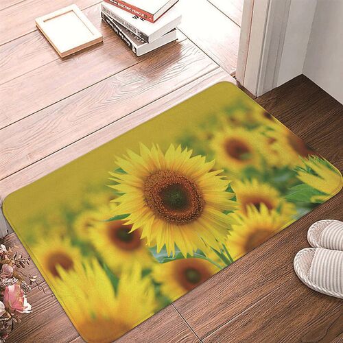Sunflower Oil Painting Digital Print Home Entry Mat Living R