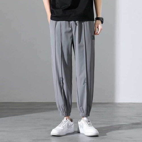 Large Size Ice Silk Pants Mens oversize Summer Thin Workwea