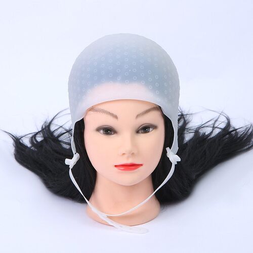 Salon Dye Silicone Cap Hair Dye Hair Highlights Cap Needle R