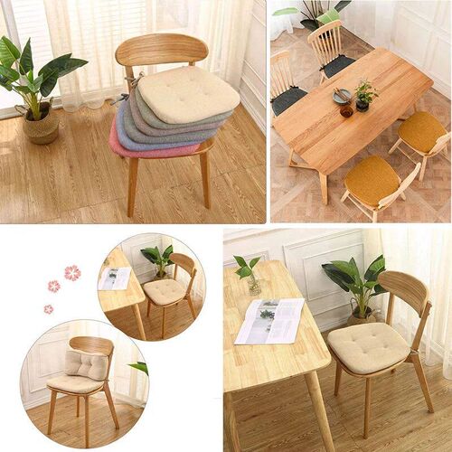 Summer Dining Chair Cushion Thickened Cotton Linen Breathabl