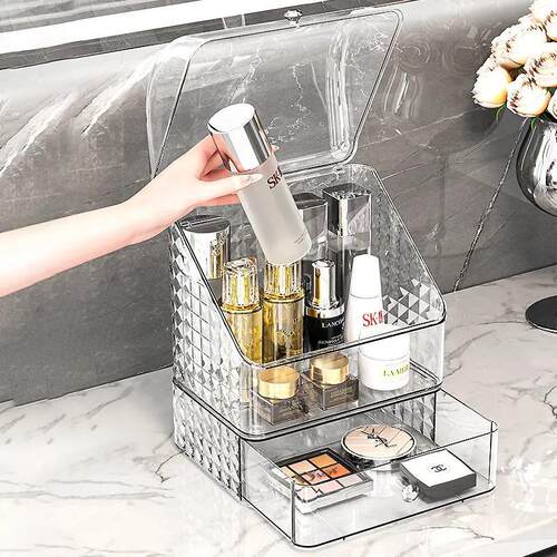 desktop makeup box dressing table drawer storagebox收纳箱