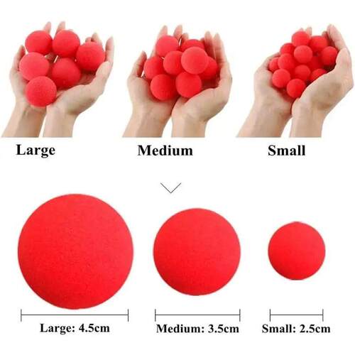 10pcs Finger Sponge Ball Magic Sponge Ball Red Magic Props