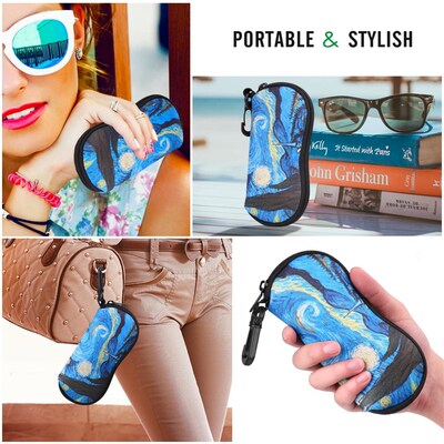 elt Clip Eyewear Glasses Storage Bag Portable Black Eye Case