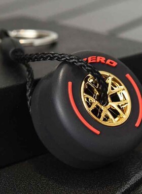 Mini F1 Racing Tire Keychain Car Key Accessories PVC Tyre Pe