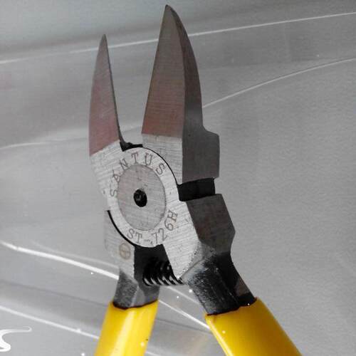 1PC Yellow Diagonal Cutting Plier High Carbon Steel Copper W