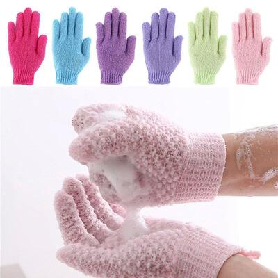 2 Pieces Scrub Mitt Magic Peeling Glove Exfoliating Tan Remo