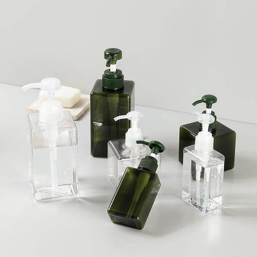 Travel-sized refillable bottles, including press-type empty