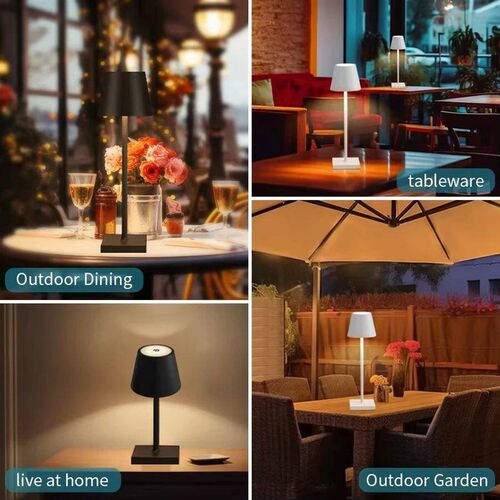 Wireless Bottle Table Lamp Touch Control of 3 Colors and Ste