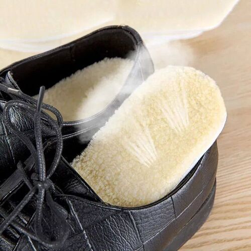 Natural Lamb Fleece Insoles Men Women Winter Keep Warm Insol