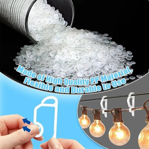 20/100PCS Light String Clips Hooks Holiday Wire Clamp Outdoo