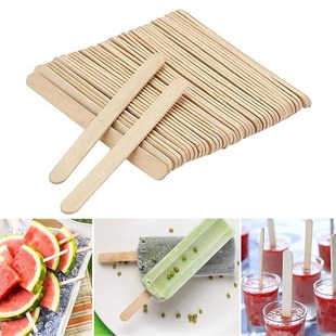 50PCS Ice Cream Popsicle Sticks Mold Accesorios Natural Wood