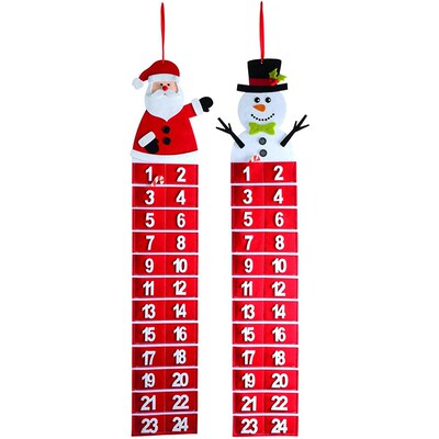 Non woven calendar pendant Christmas countdown calendar装饰