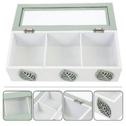 Tea Bag Holder Tea Bag Storage Case Compartments Wooden