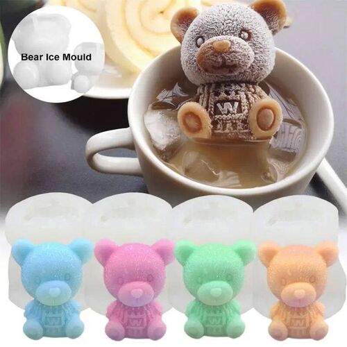 1~10PCS Bear IceCube Mold  Food Grade Silicone  Odourless Ca