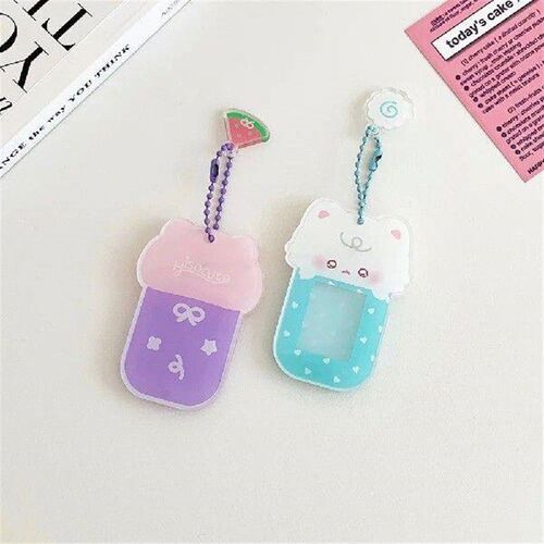 Acrylic Cartoon Mini Photo Keychain Frame 1 Inch Photo DIY