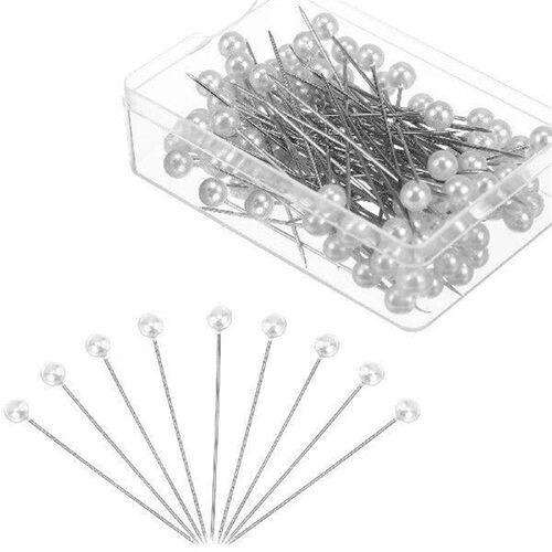 100pcs Pearlized Ball Head Straight Pear Head for DIY