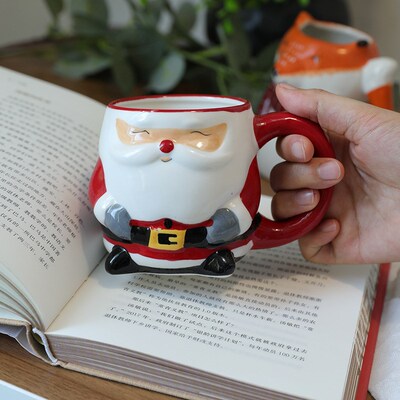 X Santa Claus Ceramic Cup, Gift Box, Christmas Mug, Holiday