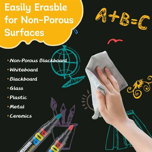 12 Color Erasable Whiteboard Marker Set,Childrens Drawing B