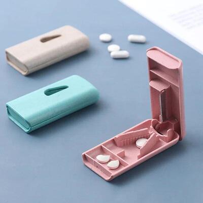 1PC Pill Cutter Box Portable Drug Box Tablet Cutter Splitter