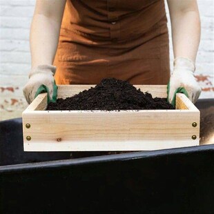 Garden Sieve Sifting Pan Portable Plant Soil Stone Sifter