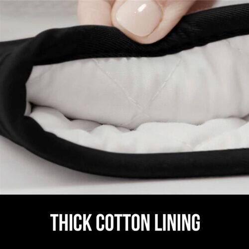 Silicone Oven Mitts Set Long Flexible Thick Gloves Cooking