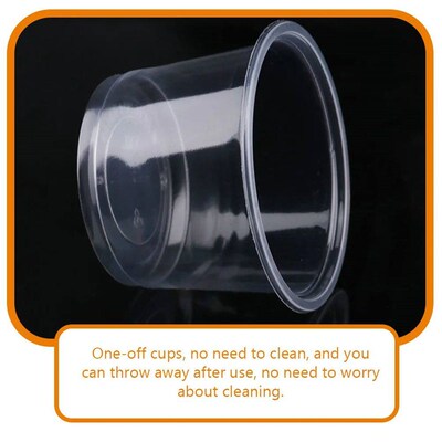 50Pcs Disposable Pudding Cups Plastic Dessert Bowls Takeout