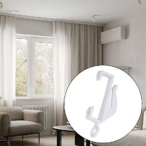 100Pieces Curtain Track Rollers Side Rails Pulleys Hooks