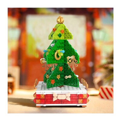 Christmas gifts decorated Christma tree blocks music box toy