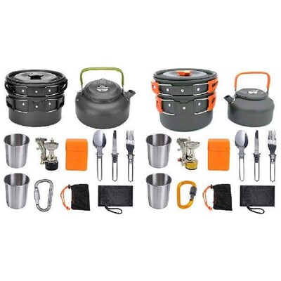 Camping Cookware Kit Outdoor Aluminum Cooking Set Water