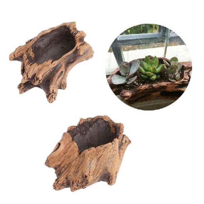 Imitating Flower Cement Planters for Succulents Flowerpots - 实物图
