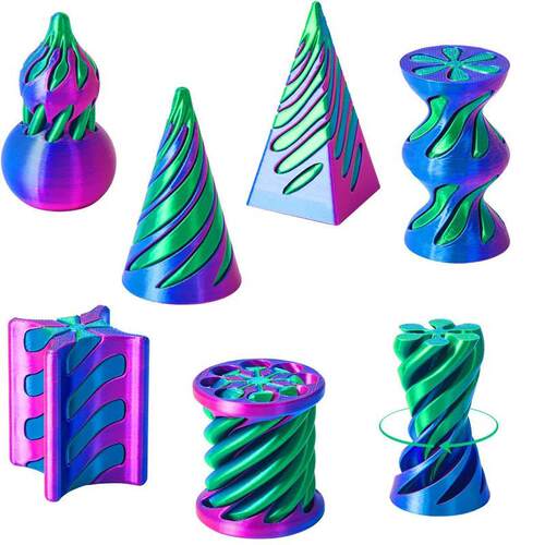 6 Pack Spiral Cone Fidget Toys - Impossible Cone 3D Printed