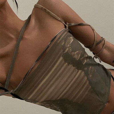 Goth Dark Punk Gothic Camis Grunge Lace Up Off Shoulder Wome