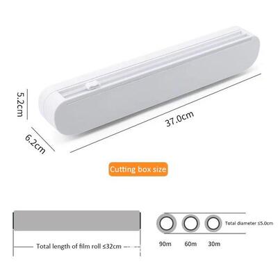 Plastic Food Wrap Dispenser Cutter Kitchen Tool Foil Cling F
