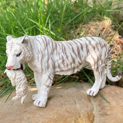 Simulation Wild Forest Animals King Solid Tiger Cubs Model A