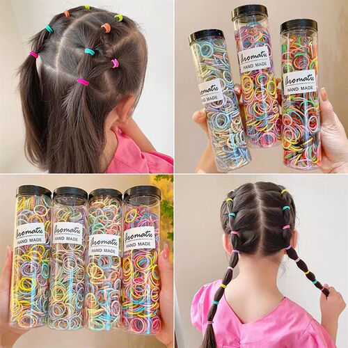 Colorful rubber bands do not harm hair, high elasticity for